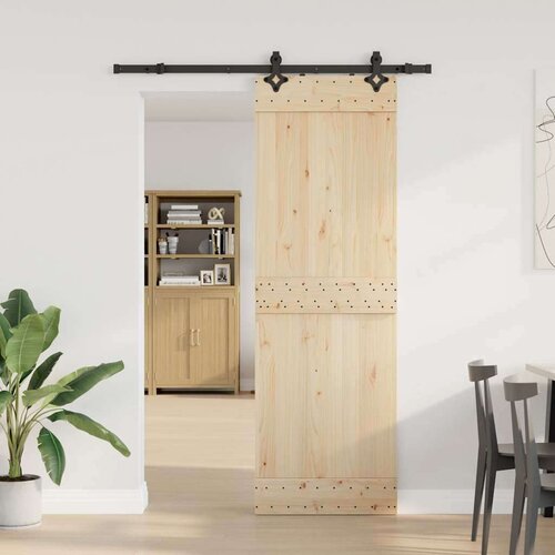 VidaXL Pribor za klizna vrata 152,5 cm čelični crni Slike