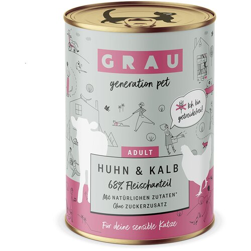 GRAU Schlemmert&ouml;pfchen brez žit 6 x 400 g - Pi&scaron;čanec & teletina Cijene