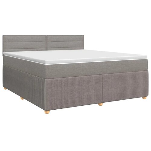  Boxspring krevet s madracem Sivosmeđa 180 x 200 cm Tkanina - Sivosmeđa 180 x 200 cm Dizajn linija Slike