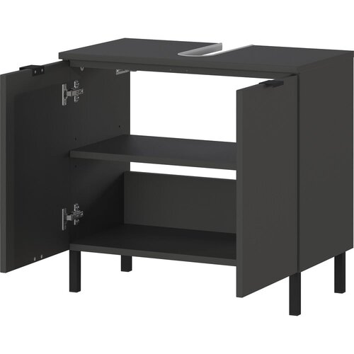 Germania antracitno siva omarica za pod umivalnik 60x56 cm arcena Slike