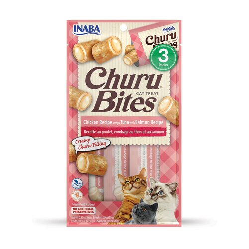 Inaba Cat Churu Bites chicken&tuna&salmon 3x10g Slike