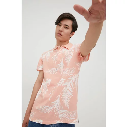 Jack & Jones Pamučna polo majica boja: ružičasta, s uzorkom
