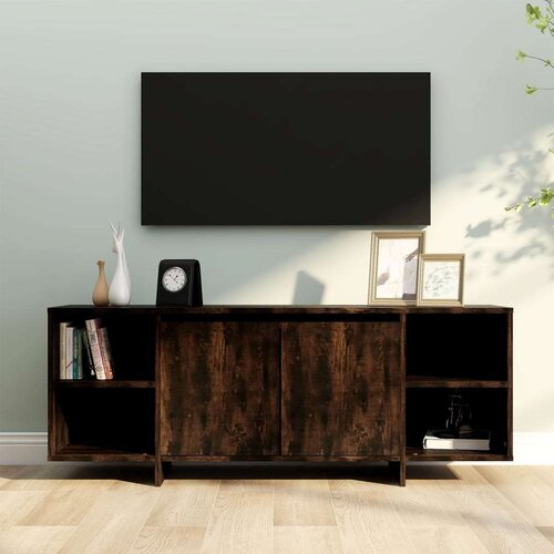 vidaXL TV omarica dimljeni hrast 130x35x50 cm iverna plo&scaron;ča Cene