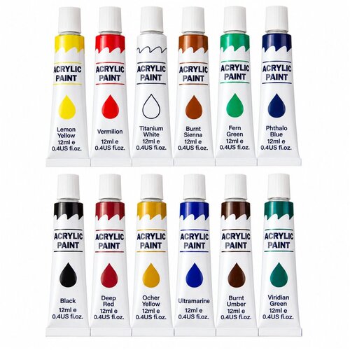  Set umjetničkih akrilnih boja 24 boje 12 ml Slike