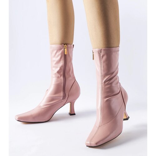 Gemre Pink ankle boots with low heels Luisella Cene