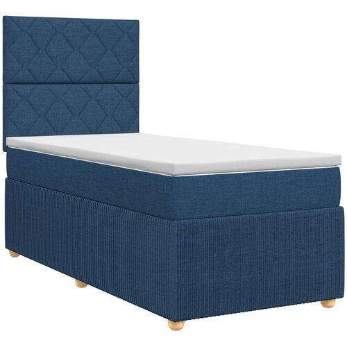  Boxspring krevet s madracem Plava 90 x 200 cm Tkanina Slike