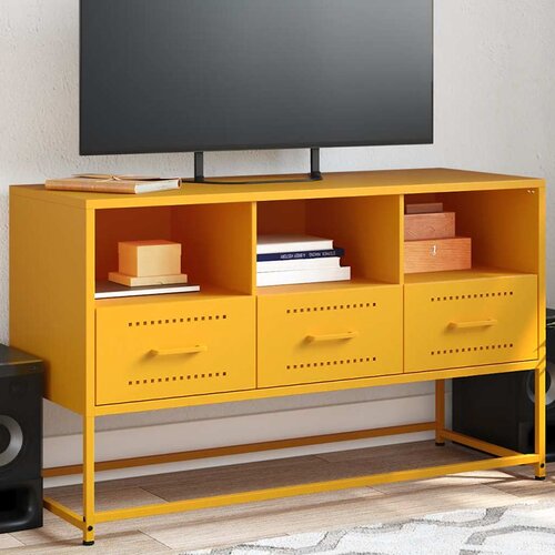TV ormarić boja senfa 100,5 x 39 x 60,5 cm čelični Cene