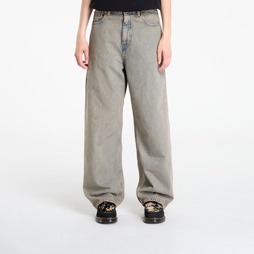 Carhartt WIP Hlače W&amp;#039; Brandon Pant Blue/ Leather Garment Dyed M Slike
