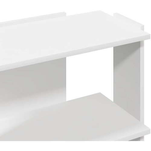  Polica za knjige 3 nivoa bijela 60x30x60 cm izrađeno drvo Slike