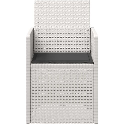  Vrtne stolice za blagovanje 2 pcs Bijela i antracit PP Slike