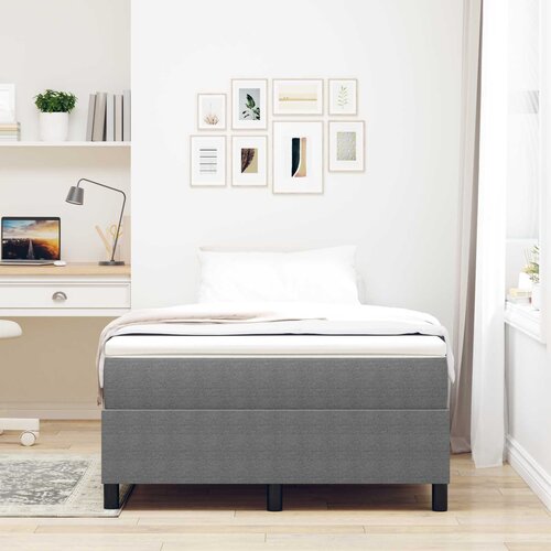  Krevetna platforma Svijetlo siva 120 x 190 cm Kordura tekstil Slike