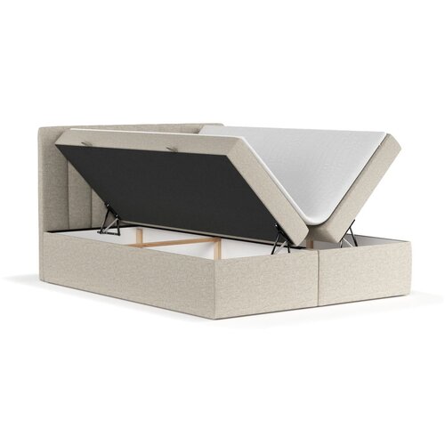 Maison de R&amp;ecirc;ve Bež boxspring postelja s prostorom za shranjevanje 180x200 cm Novento &amp;ndash; Slike