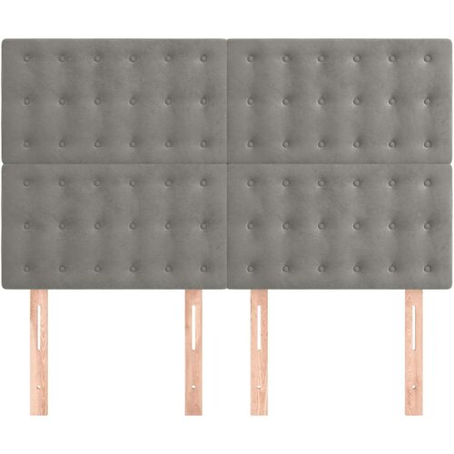  Uzglavlja 4 kom svjetlosivi 72 x 5 x 78/88 cm bar&amp;scaron;unasti Slike