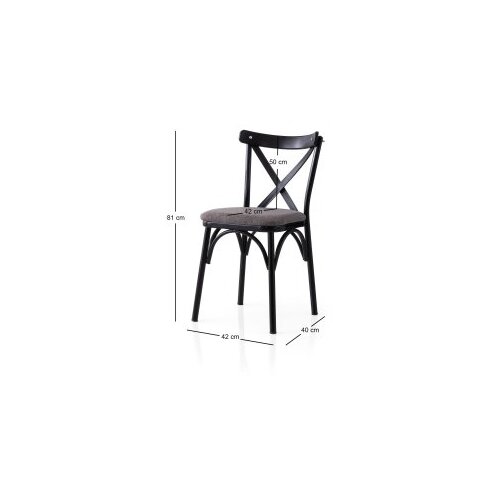 Hanah home set stolica Ekol-291 V2, 60x50x98 cm, 2 dijela, Tamno siva Slike