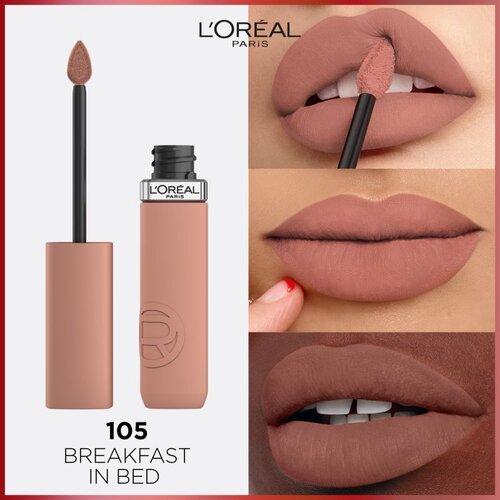 L´Oréal Paris Infaillible Matte Resistance Lipstick dolgoobstojna mat šminka s hialuronsko kislino 5 ml Odtenek 105 breakfest in bed Cene