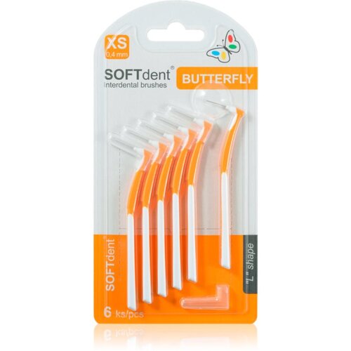 SOFTdent Butterfly XS međuzubna četkica 0,4 mm 6 kom Slike