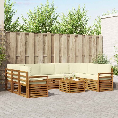  Set vanjskih sofa 10 kom. Prirodna i krem Cene