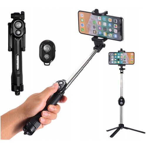 3v1 univerzalni selfie stick in tripod + bluetooth daljinec Slike