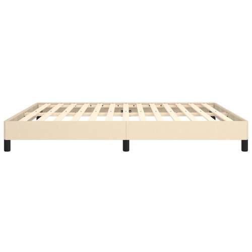  Okvir za krevet bez madraca krem 180 x 200 cm od tkanine Slike