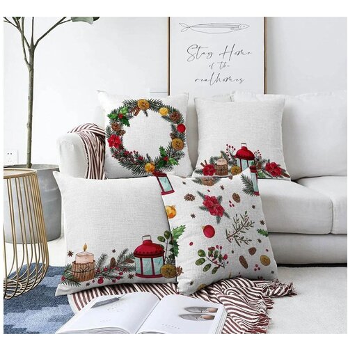 Mila Home Ukrasne jastučnice u setu 4 kom s božićnim motivom 43x43 cm Merry Christmas &amp;ndash; Slike
