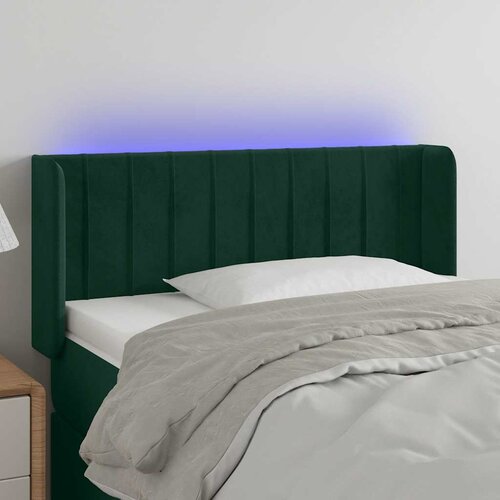  LED uzglavlje tamnozeleno 83x16x78/88 cm baršunasto Cene