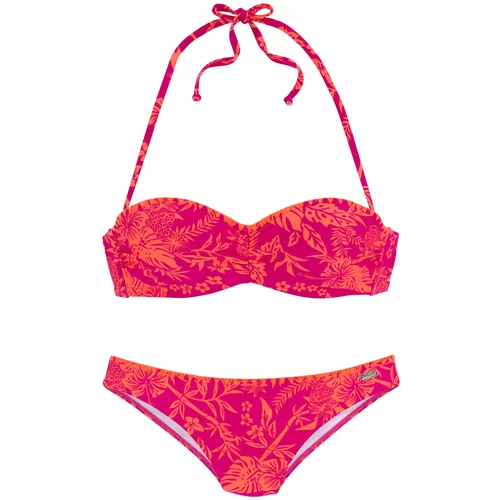 VENICE BEACH Bikini oranžna / temno roza