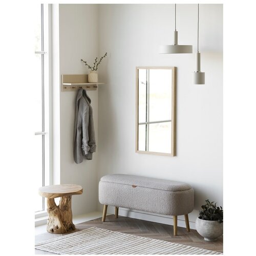House Nordic Okrogla stranska mizica iz masivnega tika &amp;oslash; 40 cm Palena &amp;ndash; Slike