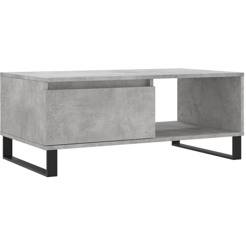 Maison Chic Klubska mizica - kavna mizica - Nizka mizica betonsko siva 90x50x36,5 cm inženirski les, (21754322) Cene