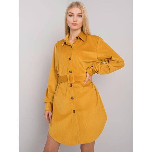 Italy Moda Dress-DHJ-SK-10333.12P-dark yellow Slike