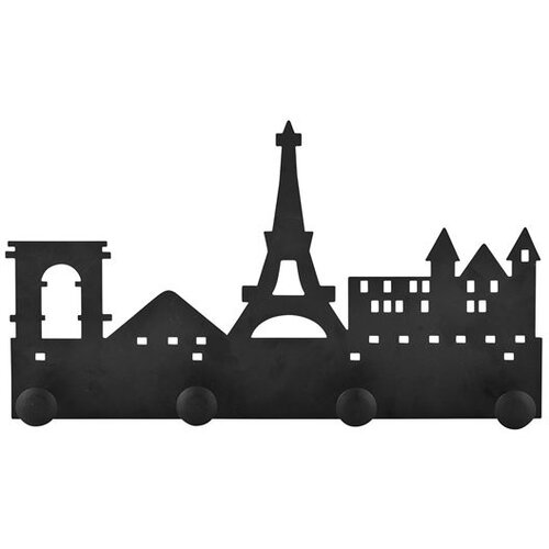 Čiviluk za zid Paris crni Slike