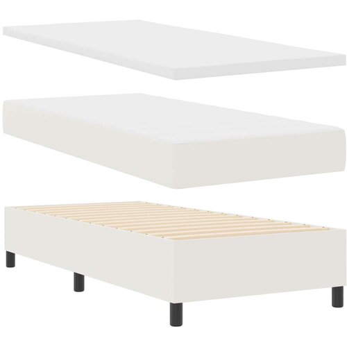  Krevet s platformom s madracem 80x200 cm Corduroy tkanina Slike