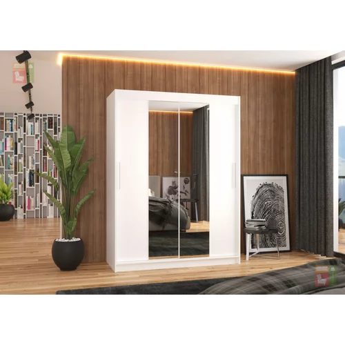 ADRK Furniture Garderobna omara z drsnimi vrati Iness 150x200x58 cm
