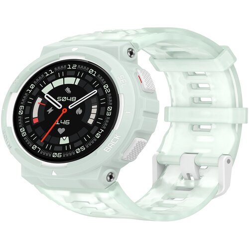 Amazfit Active Edge Mint Green Pulse; 1.32&amp;rdquo;; 10 ATM &amp;ndash; 100 metara pod vodom; adidas partnership Slike