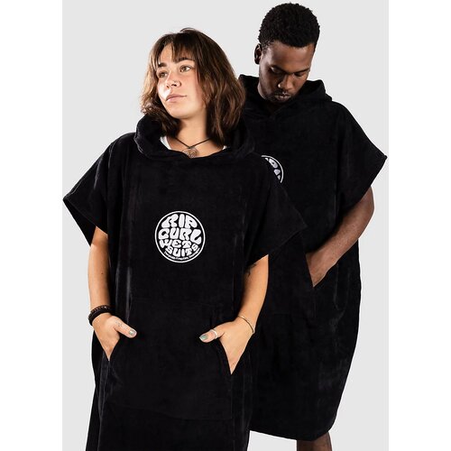 Rip Curl Logo Hooded Surf poncho black Cene
