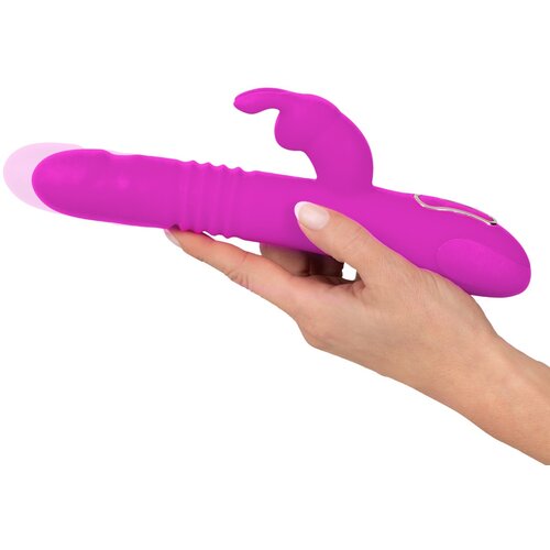 Sweet Smile thrusting pearl rabbit vibrator pink Cene