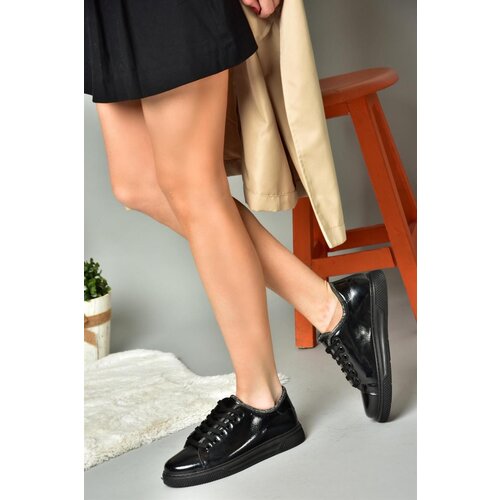 Dr martens black lyric spin lace shoe patent flat shoes shop