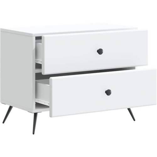  Noćni ormar Bijela 62 x 34,5 x 47,5 cm Konstruirano drvo Slike