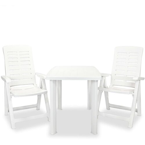  3-dijelni bistro set od plastike bijeli Cijene