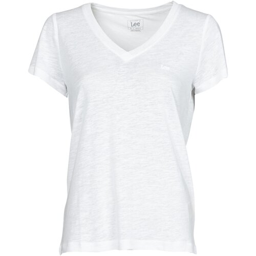 Lee Majice s kratkimi rokavi V NECK TEE Bela Slike