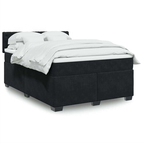  Krevet s oprugama i madracem crni 140 x 190 cm bar&amp;scaron;unasti Slike