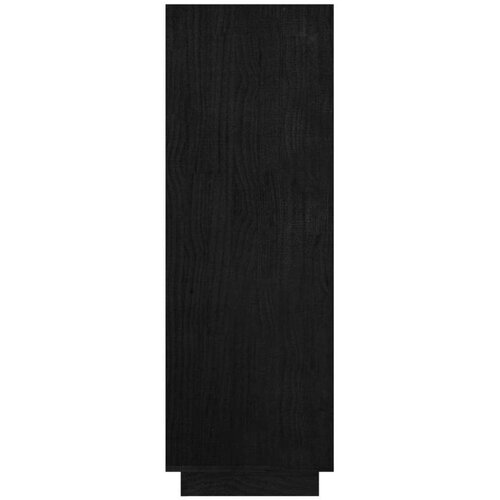 VidaXL knjižna omara za razdelitev prostora črna 80x35x103 cm borovina Slike