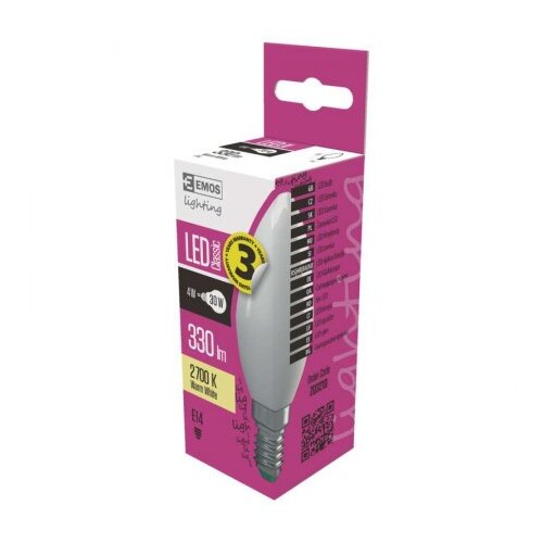 Emos led sijalica classic candle 4w e14 ww zq3210 ( 1742 ) Slike