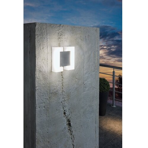 Eglo sitia spoljna zidna lampa/2, led, 2x4,8w, nikl mat/bela Slike
