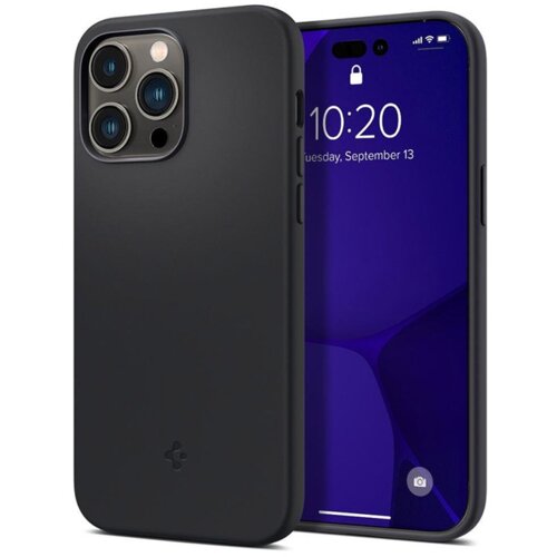 Spigen SILICONE FIT MAG MAGSAFE MASKA ZA IPHONE 14 PRO MAX CRNA Slike