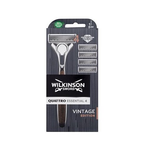 Wilkinson Sword Quattro Essential 4 Vintage Edition aparat za brijanje s četiri zamjenske glave 1 kom Cijene
