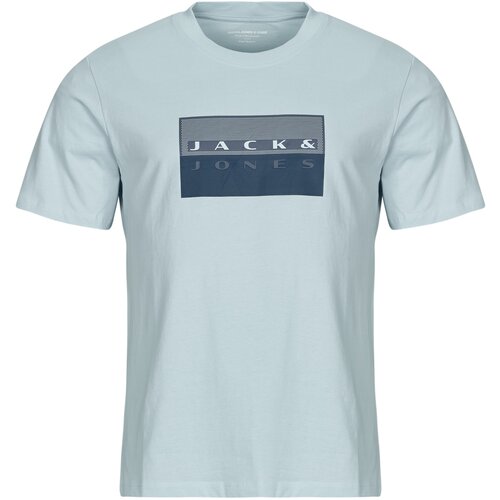 Jack & Jones Majice s kratkimi rokavi JCOFUSION DOTS PRINT Modra Cene