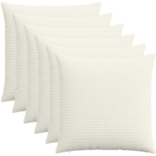  Presvlaka za jastuk 6 pcs HEERLEN Krem 55 x 55 cm Kord Cene
