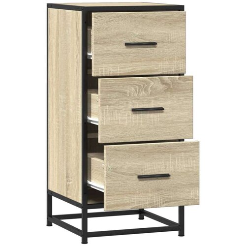 VidaXL Komoda boja hrasta 35,5 x 35 x 76 cm konstruirano drvo i metal Slike