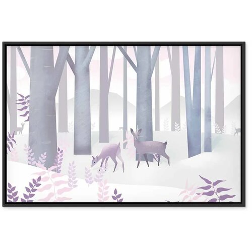  Slika - Fairy-Tale Forest (1 Part) Vertical - Second Variant 120x80 U crnom drvenom okviru Slike