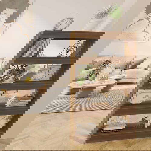 VidaXL Ormarić za knjige / pregrada smeđi hrast 80x30x135 cm iverica Slike